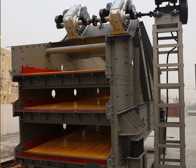6x24 three-deck horizontal screen with exciter drive
